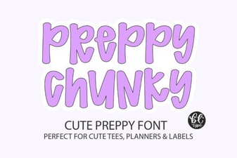 Chunky Preppy Fonts for Bold & Bright Designs